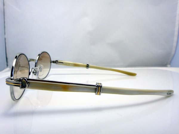 Cartier 1937716 White Buffalo 53-22 Silver brown lens(2)-3