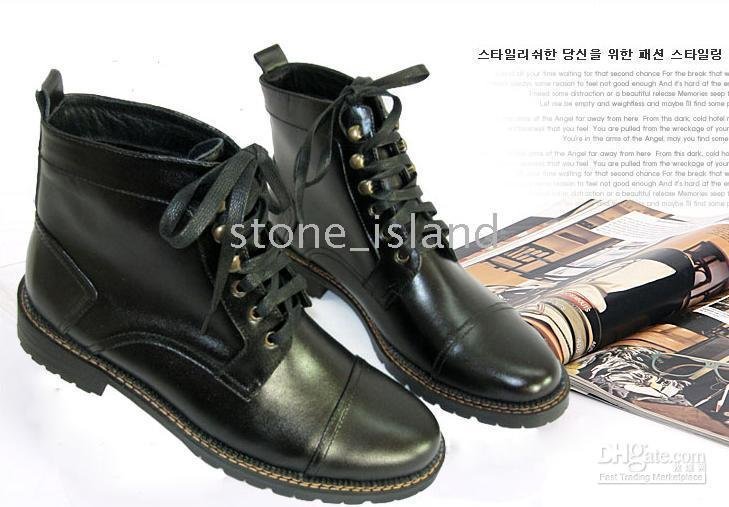 Leather Size 39--44 Black Short Men's Casual Shoes