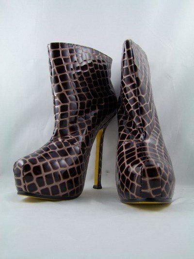 Genuine Leather Pump High Heel Women's Ankle Boots