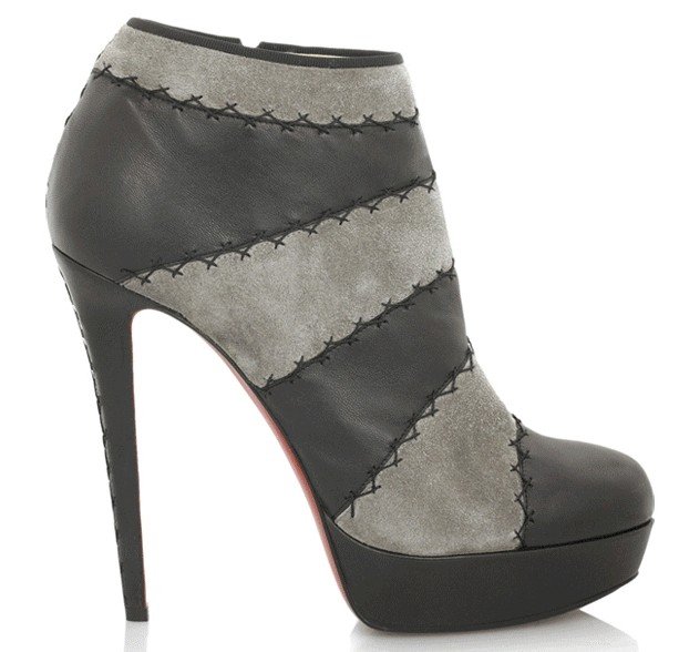 Suede Leather Nude High Heel Women's Ankle Boots