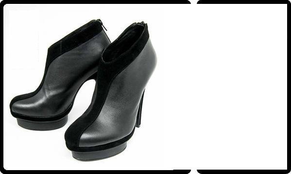 Fashion Lady Leather Dress Sheepskin Blcak Ankle Boots