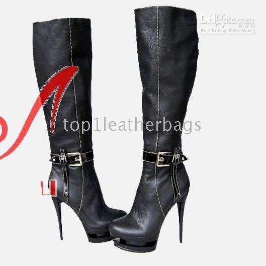 Winter Designer YI-SIL Leather Women's Thigh-High Boots