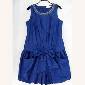 Embroidered Sleeveless Satin Washable Dresses