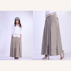 Linen Apricot Casual Simple Dresses