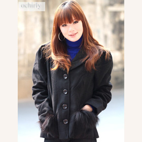 Long Sleeve Cotton Casual Black Ladies' Blouses