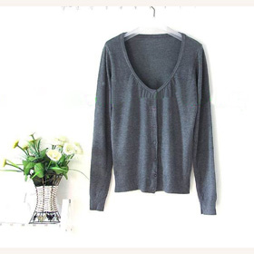 Flat Knitted Spring 100% Cashmere Women's Cardigan