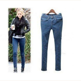 Eco-Friendly 100% Cotton Color Fade Proof Women's Jeans