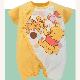 Yellow Short Sleever Baby Rompers