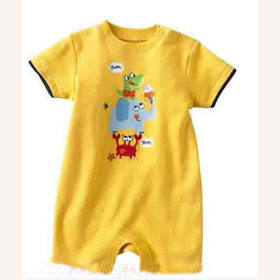 100% Cotton Short Sleeve Jumping Beans Baby Rompers