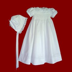 Short Sleeve Cotton Christening Baby Dresses