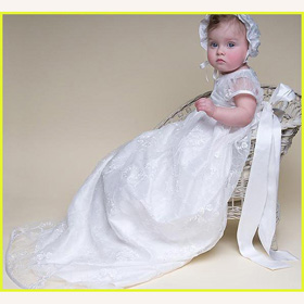 Short Sleeve Embroidered White Baby Dresses