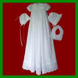 Short Sleeve Dry Cleaning Cotton Baby Christening Outfit