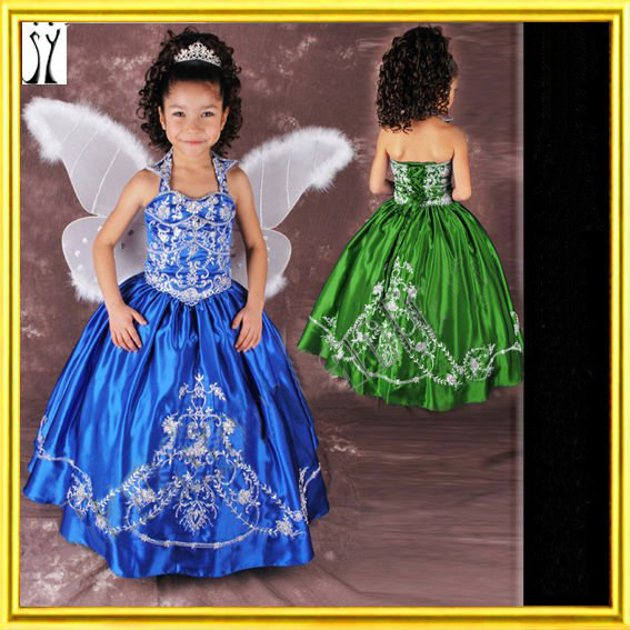 Baby Embroidered Spaghetti Strap Fairy Flower Girl Dress