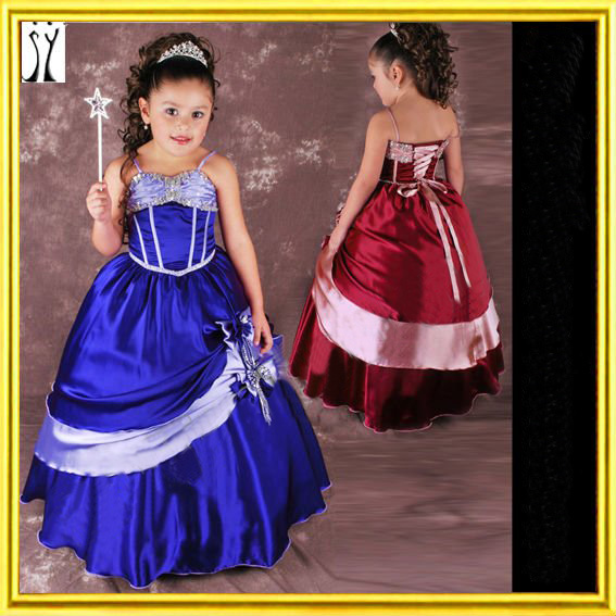 Doll-like Enchangting Magician Spaghetti Strap Flower Girl Dress