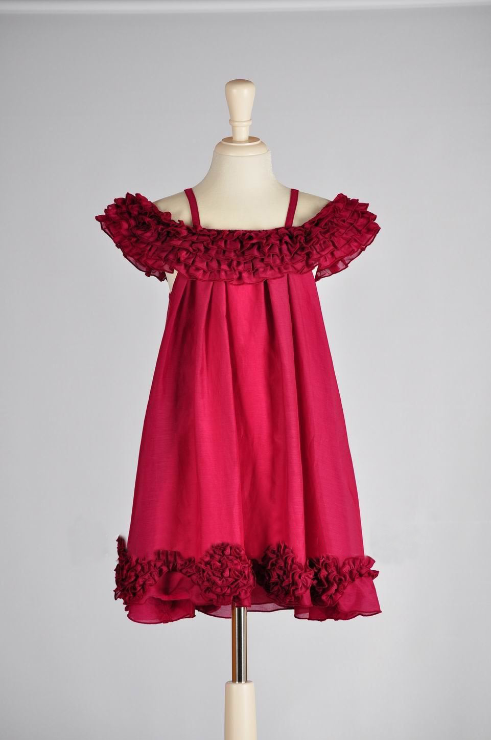 Knee-Length Sleeveless 100% Cotton Baby Dresses