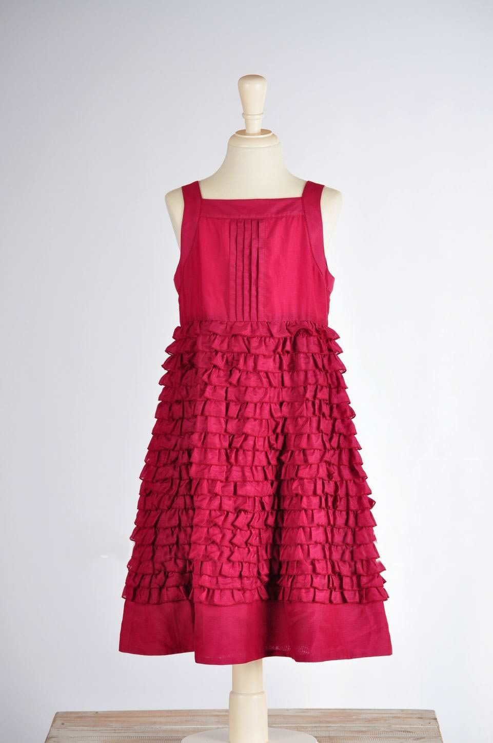 Fancy Multilayered Knee-Length Spaghetti Strap Baby Dresses