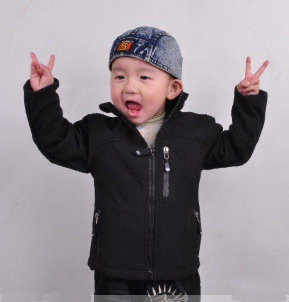 Embroidered Outerwears Waterproof Mesh Lined Nylon Baby Jackets