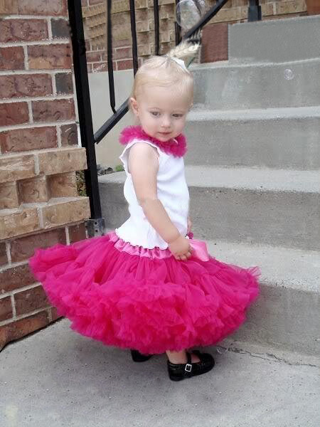 Red Fluffy Chiffon Lovely Baby Skirts