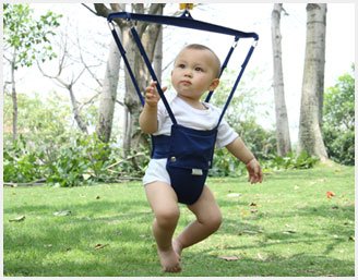 Blue Metal & Cloth Triangle Baby Jumping Suspension Rack Set