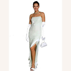 Classic & Timeless Taffeta Spaghetti Straps Ankle-length Appliques Cocktail Dress