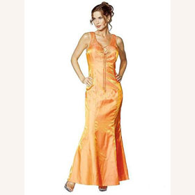 Matte Satin V-neck Straps Sequined Lace-up Ankle-lengt Trumpet Wedding Dresses
