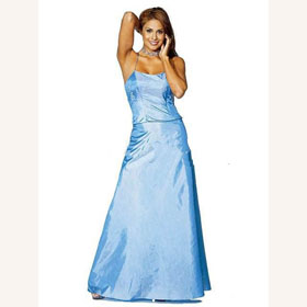 Stylish & Simplism Matte Satin Spaghetti Straps Ankle-length Embroidery Sleeveless Cocktail Dress