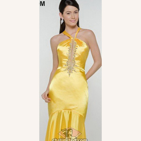 Matte Satin Sexy Halter Sleeveless Straps Jewel Sheath Trumpet Wedding Dresses