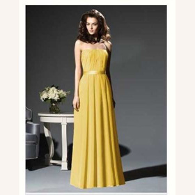 Elegant Ankle-length Halter Strapless Dropped Sashes Taffeta Wedding Dress