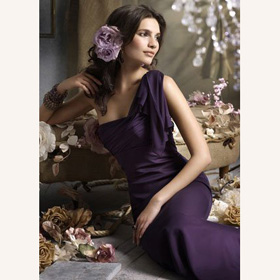 Elegant & Luxurious Taffeta One Shoulder Zipper Ankle-length Ruffles Wedding Dress