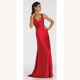 Elastic Silk-like Satin Sexy V-neck Halter Straps Ankle-length Appliques Wedding Dress