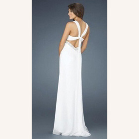 Taffeta Backless Sleeveless Asymmetrical Wedding Dresses