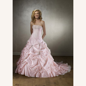 New beautiful Bride Sweetheart Pink Asymmetrical Wedding Dresses