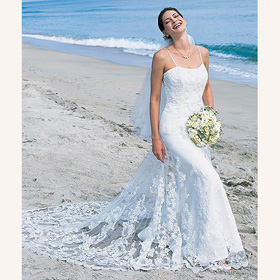 Sexy Bridal White Embroidered Backless Asymmetrical Wedding Dresses