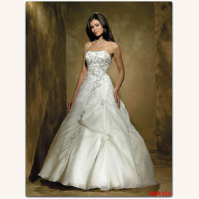 lvory Custom Made Floor-Length Embroidered Trumpet Breathable Ball Gown Wedding Dresses