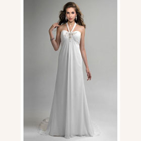 Sleeveless Appliques Lace-up Blackless Floor-length Court Train Wedding Dresses