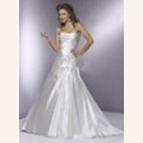 Elegant Evening Beaded Backless Empire Wedding Dresses