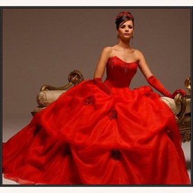 Strapless Diamond Applique Gloves Ball Gown Train Junoesque Empire Wedding Dresses