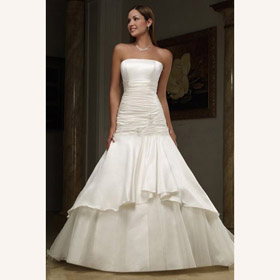 Sexy Strapless Sleeveless Floor-Length Wedding Dresses