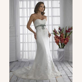 Strapless Beaded Floor-length Luxury Wedding Dresses