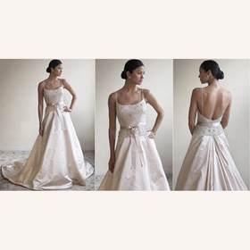Sexy Embroidered Silk Halter Maternity Wedding Dresses