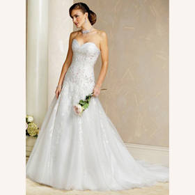 Strapless Sleeveless Embroidery Mini Wedding Dresses