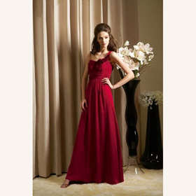 100% Cotton A-Line Red Tea-Length Wedding Dresses
