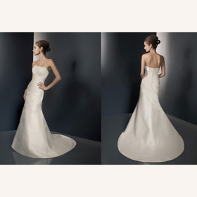 Strapless Sleeveless Crysta Court Train Floor-Length Mermaid Wedding Dresses