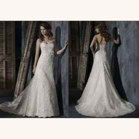 Strapless Embroidery Floor-Length Classic Mermaid Wedding Dresses