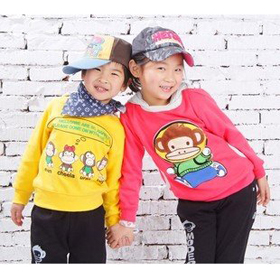Children's Even Cap Both Sides of Cartoon Monkey Suit