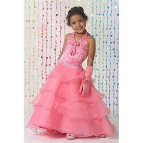 Pink Lovely Embroidery Girls' Dresses