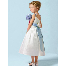 Taffeta Tea Length Girl Dresses For Wedding