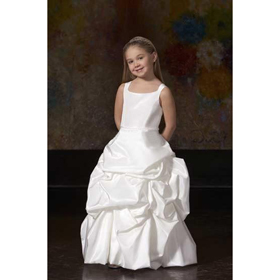Custom made Elegant Sleeveless White Girls' Dresses