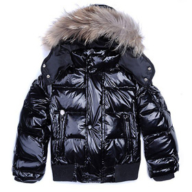 Children's Short Style Waterproof Windproof Down Feather Winter Outwear