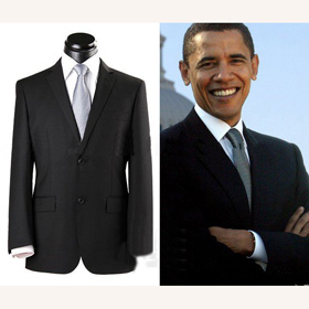 Polyester Woolen Shoulder Pads Double Buttons Men's Suits